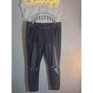 Lane Bryant Super Stretch Skinny 22 Black Denim Whimsygoth Witchcore Goth
